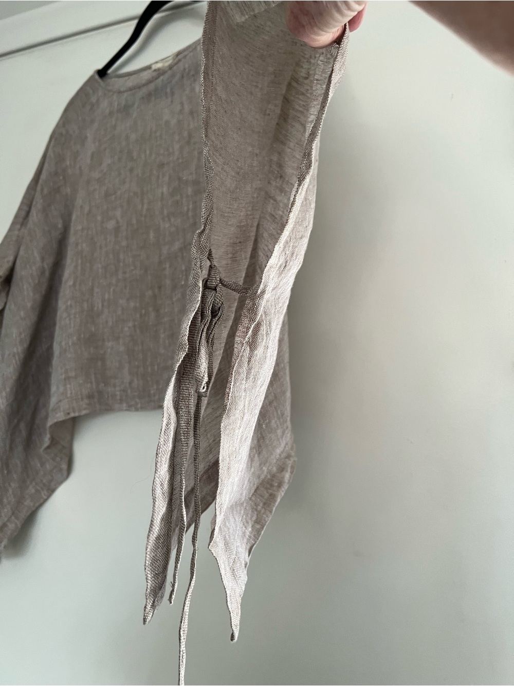 Eileen Fisher Relaxed Linen Boxy Top in Taupe - Picture 3 of 4